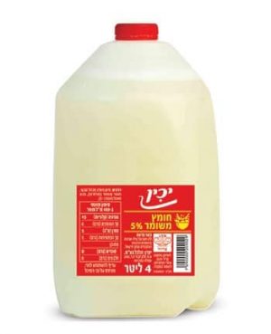 חומץ יכין 4 ליטר 5% טבעי
