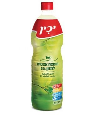 חומץ יכין לבן 1 ל'(חומצה אצטית