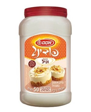 פודינג מיכל 1קג וניל אסם